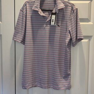 Vineyard Vines On The Go  Men's Polo Shirt - Blue, Red, White